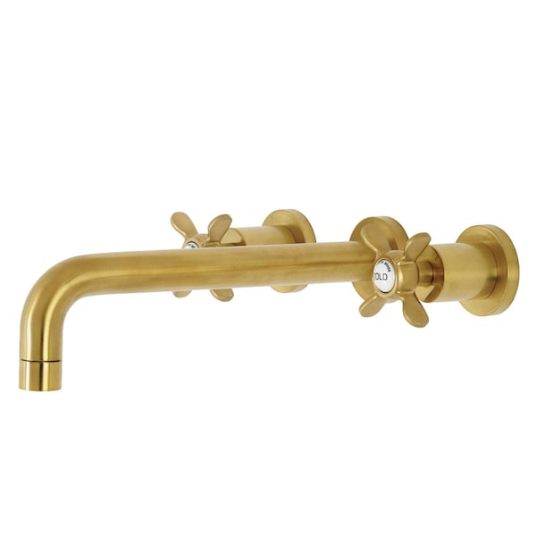 Roman Tub Faucet, Brushed Brass, Wall Mount